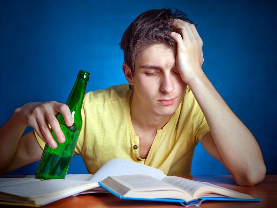 student tired with beer how to stop drinking